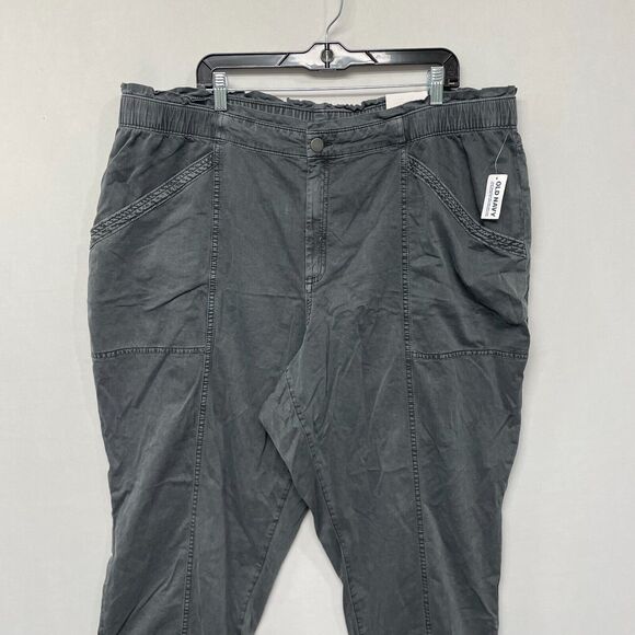 NWT Old Navy Women High Rise Utility Pants Size XXL 2XL Gray B328 -4 - Picture 15 of 16